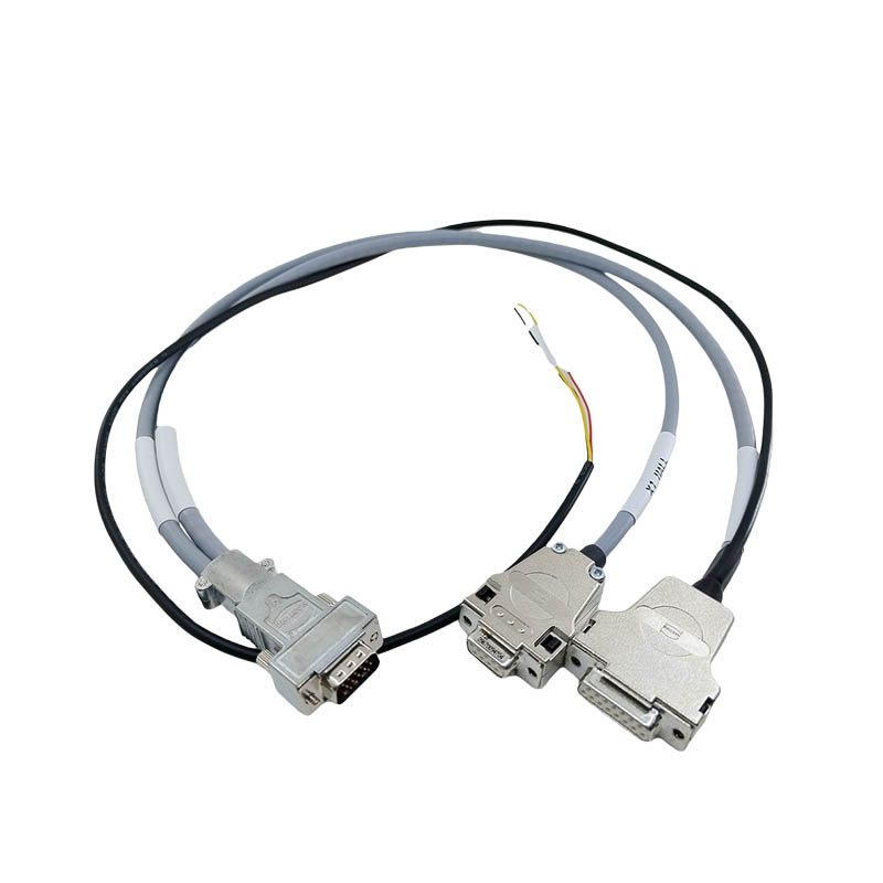 Custom Industrial Wiring Harness HDB15 Female To DB9 Female DB15 Male Connect Cable High Flexibility Shielded Encoder Cable 70cm