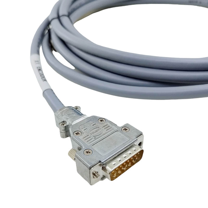 Industrial Wire Harness DB15 Male To Female Connect Cable High Flexibility Shielded Encoder Extension Cable 4M