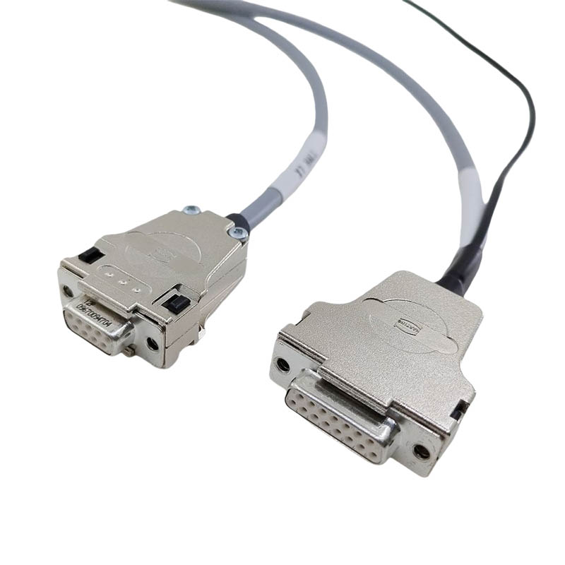 Custom Industrial Wiring Harness HDB15 Female To DB9 Female DB15 Male Connect Cable High Flexibility Shielded Encoder Cable 70cm