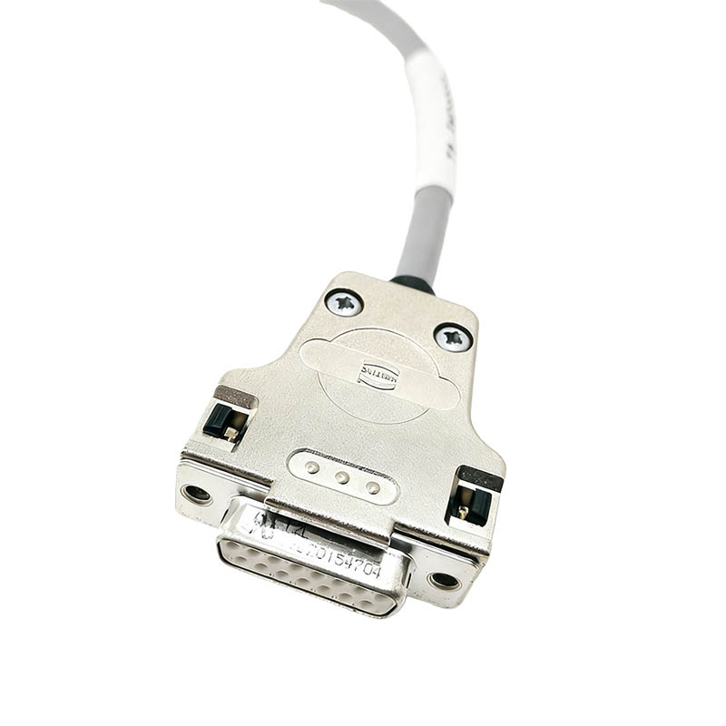 Custom Industrial Wiring Harness DB15 Female To DB15 Male Connection Cable 70cm Length High Flexibility Shielded Encoder Cable