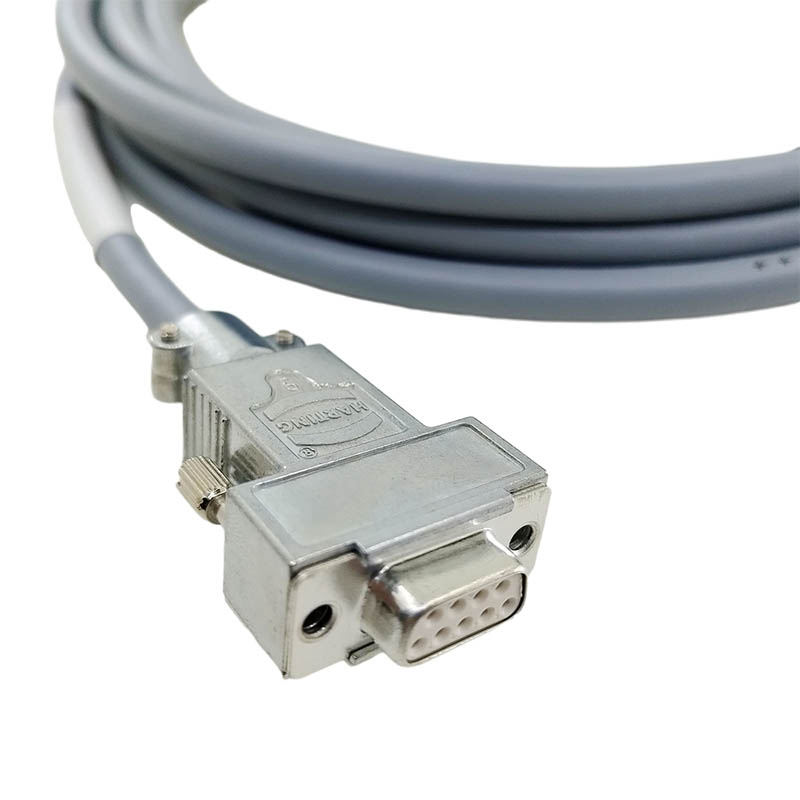 Harting Industrial Wiring Harness DB9 Male To Female Connection Cable  High Flexibility Shielded HALL Cable 4M