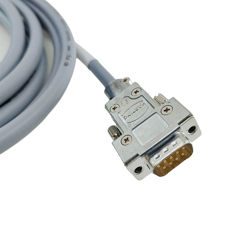 Harting Industrial Wiring Harness DB9 Male To Female Connection Cable  High Flexibility Shielded HALL Cable 4M