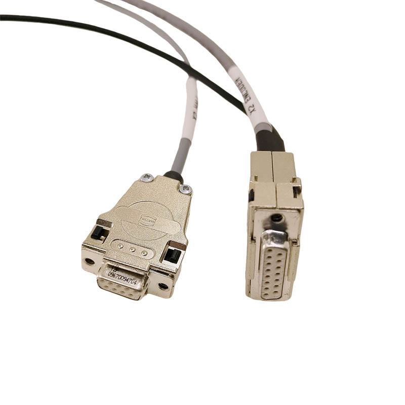 Harting High Flexibility Shielded Encoder 70cm HDB15 Female Connector To DB15Male DB9 Female Industrial Wiring Harness