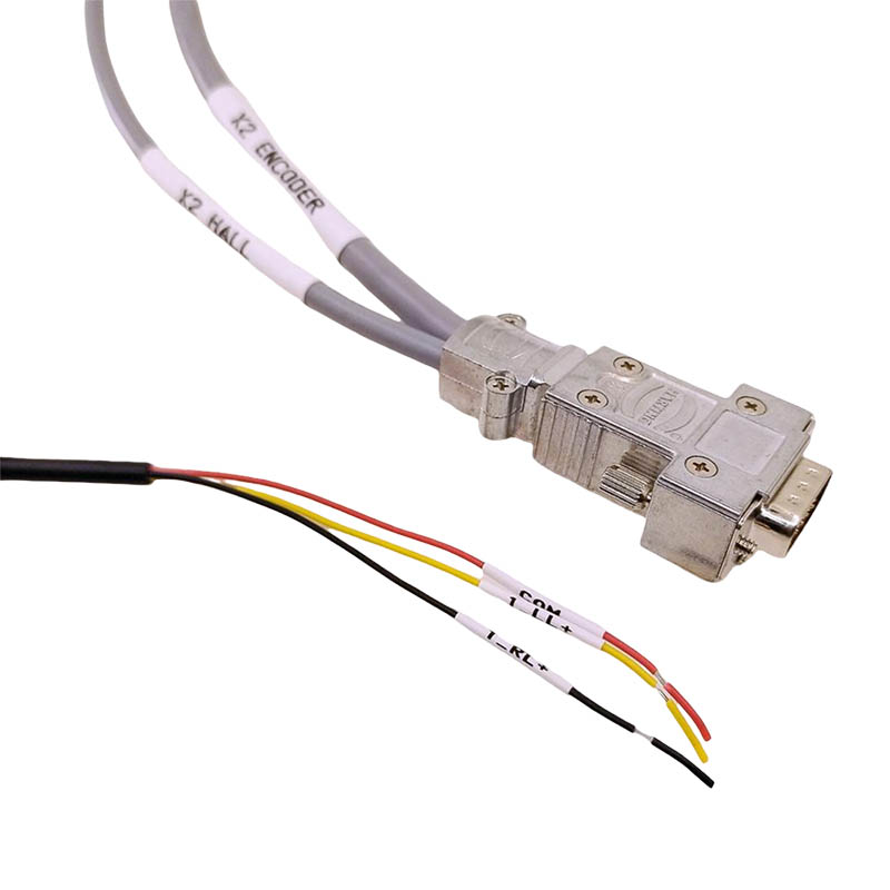 Harting High Flexibility Shielded Encoder 70cm HDB15 Female Connector To DB15Male DB9 Female Industrial Wiring Harness