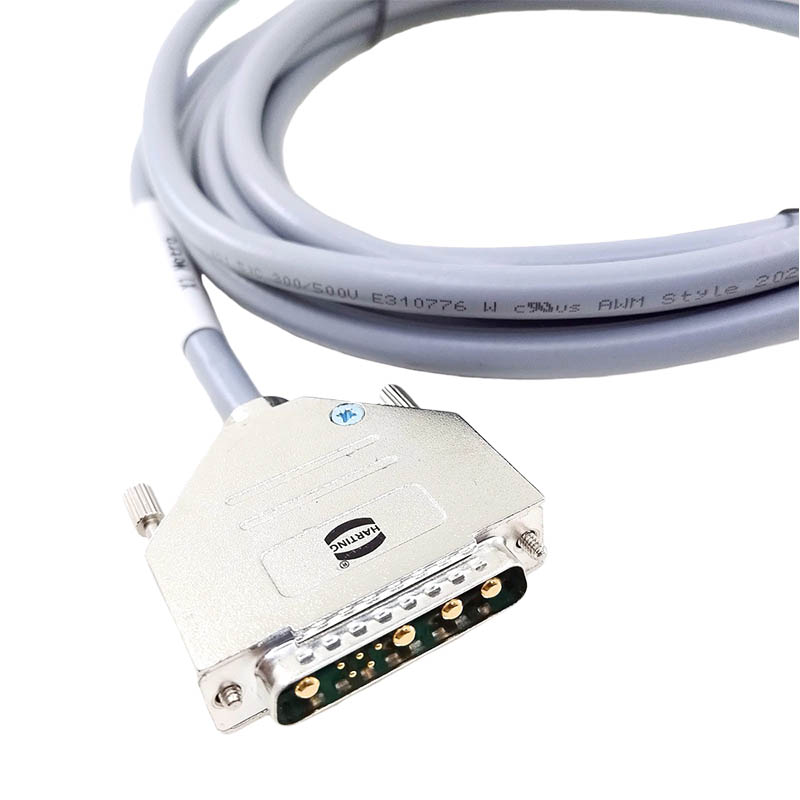 Custom Industrial Wiring harness DB9W4 Male to Female Connection Cable High Flexibility Shielded RST MOTOR Power Exrension Cable,4M