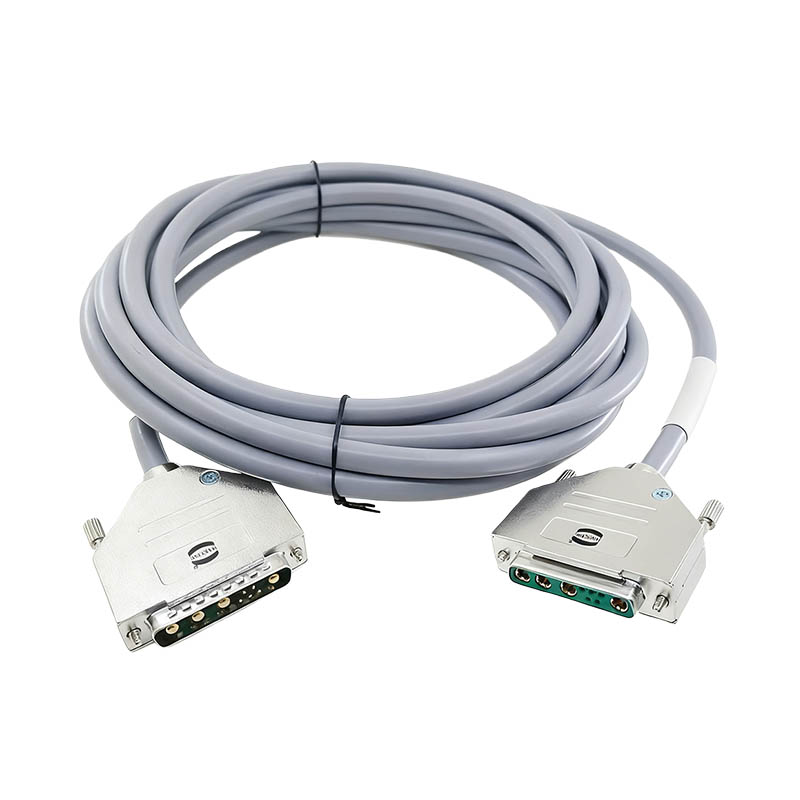 RST Motor Power Line Extension Cable DB9W4 Female To DB9W4 Male Connection Cable CNC Aluminum Connector Industrial Wiring Harness, 5M