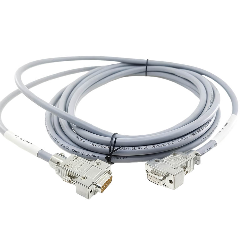 Harting Limit Extension Cable CNC Aluminum Connector DB9 Female To DB9 Male Connection Cable 5M Length Custom Industrial Wire Harness