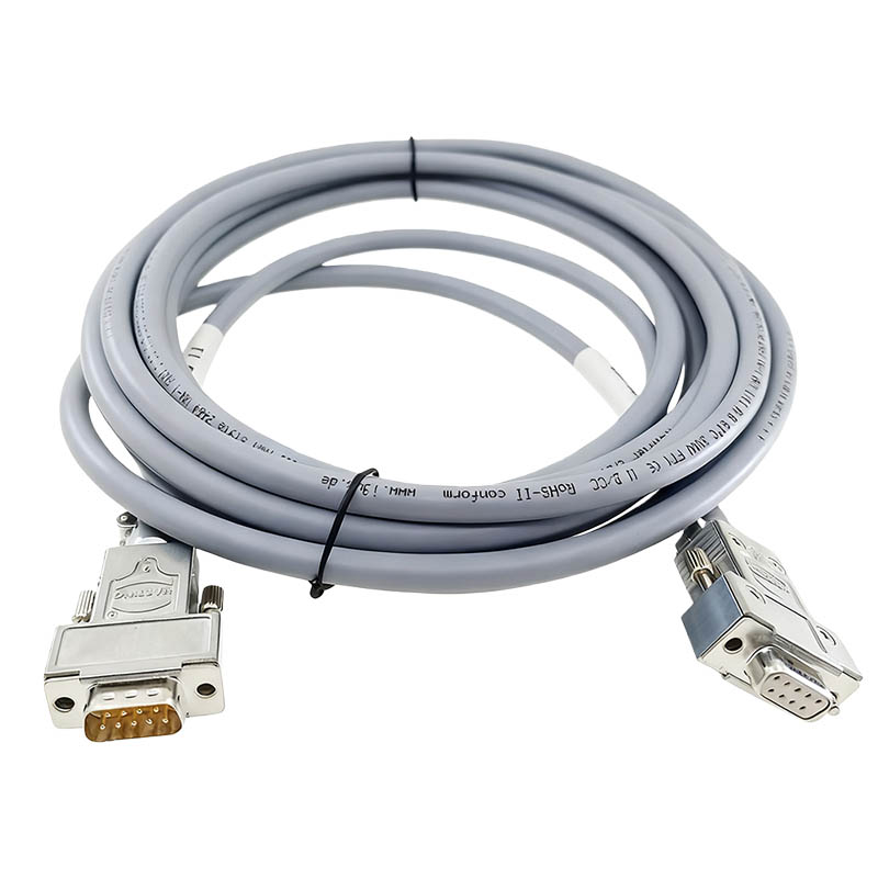 5M Length DB9 Male To Female Connector Extension Cable Industrial Encoder Wire Harness