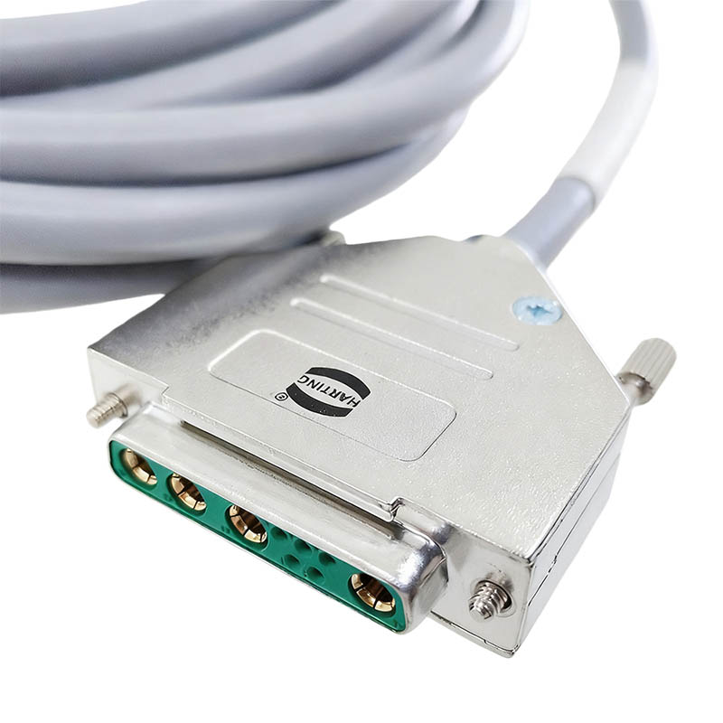 RST Motor Power Line Extension Cable DB9W4 Female To DB9W4 Male Connection Cable CNC Aluminum Connector Industrial Wiring Harness, 5M