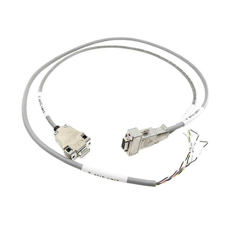 Harting Industiral Wiring Harness HDB15 Female To DB9 Female Connection Cable 70cm CNC Aluminum Alloy Connector Limit Cable