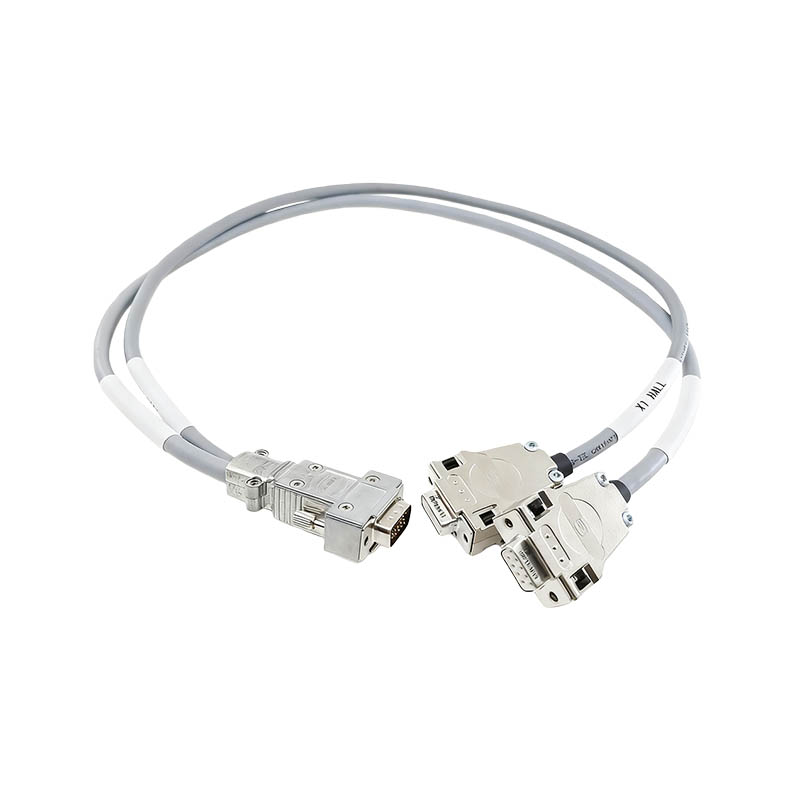 Harting HDB15 Male To DB9 Male And Female Encoder Connection Cable 70cm CNC Aluminum Alloy D-sub Connector Industrial Wiring Harness
