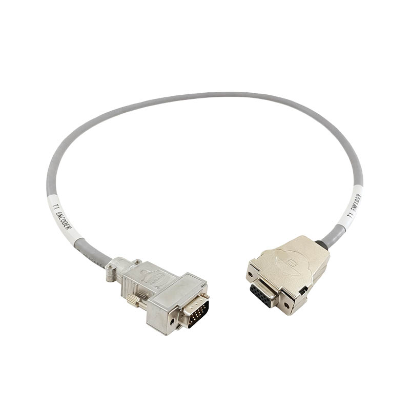 Harting HBD15 Male To HDB15 Female CNC Aluminum Alloy Connector Encoder Cable 70cm Length Industrial Wiring Harness