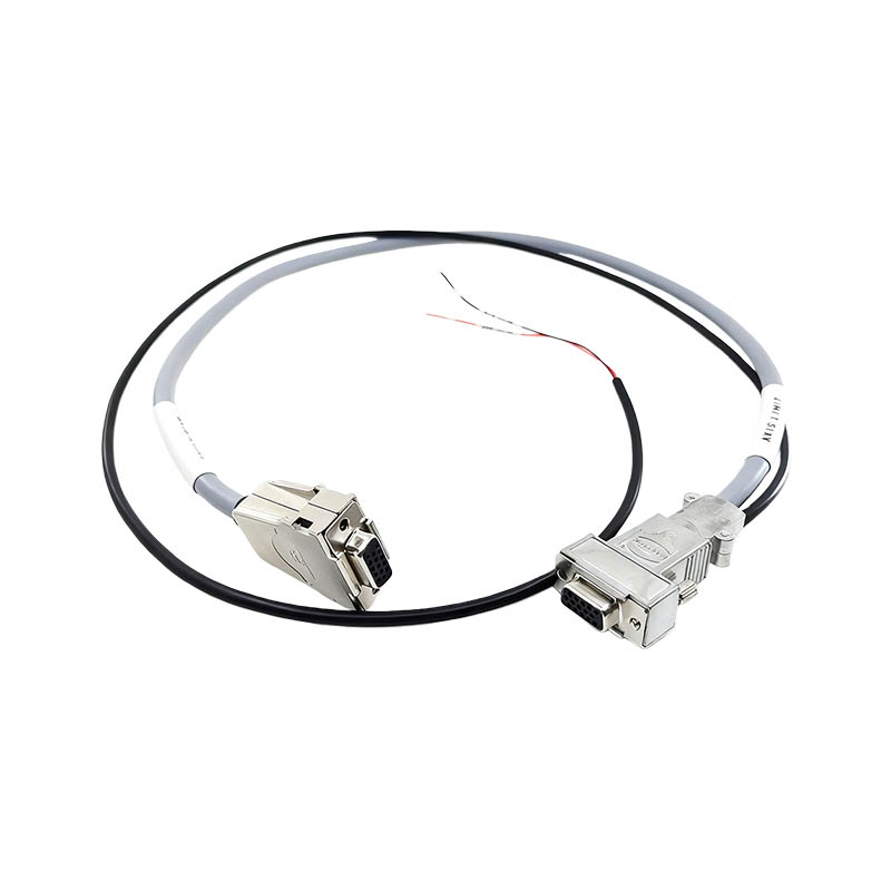 Harting HDB15 Female To HDB15 Female Limit Cable CNC Aluminum Alloy Connector Industrial Wiring Harness 70cm