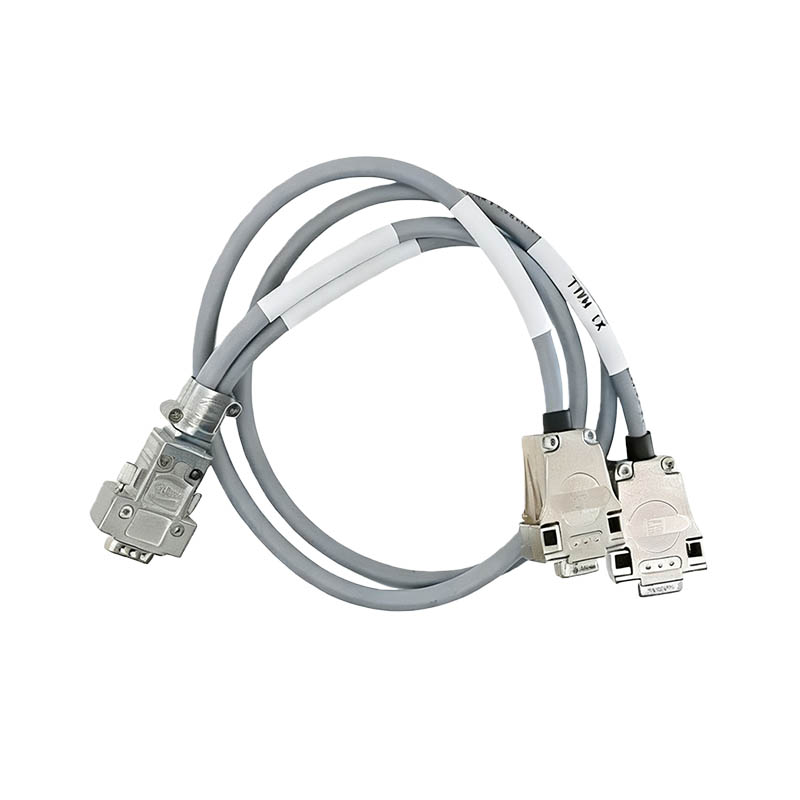 Harting HDB15 Male To DB9 Male And Female Encoder Connection Cable 70cm CNC Aluminum Alloy D-sub Connector Industrial Wiring Harness